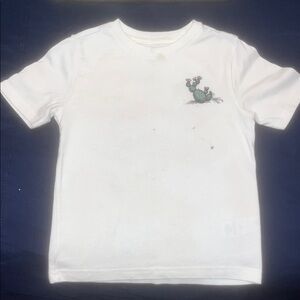 Kids White T-Shirt with Cactus Design